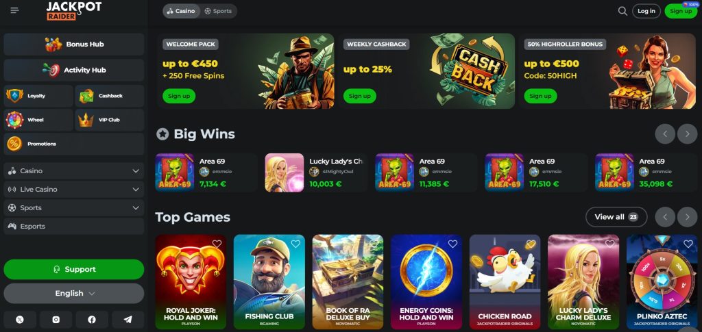 Overview Jackpot Raider