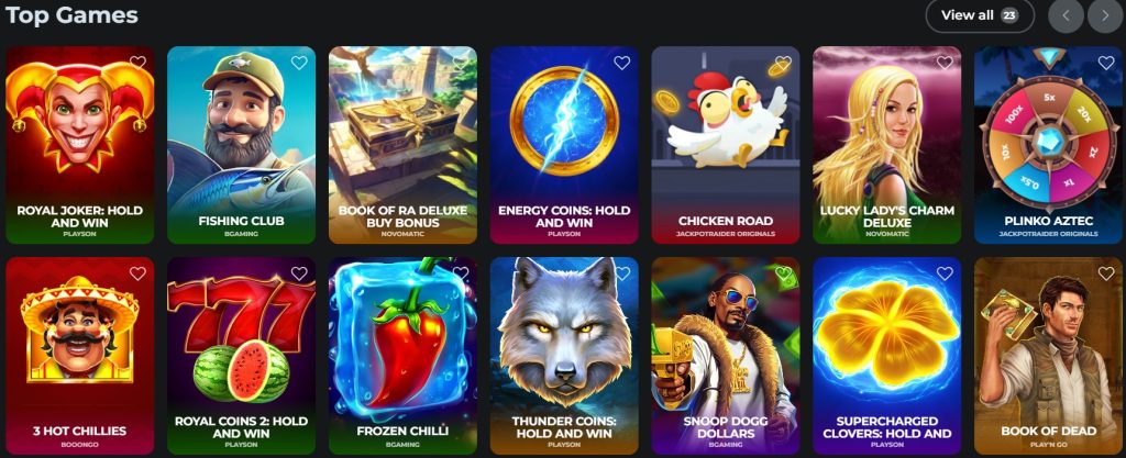 Jackpot Raider Casino Features